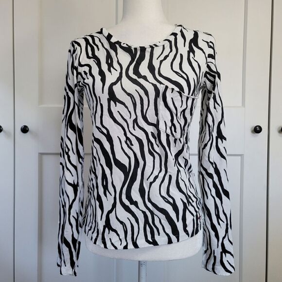 n:PHILANTHROPY zebra print long sleeve top - Picture 7 of 10